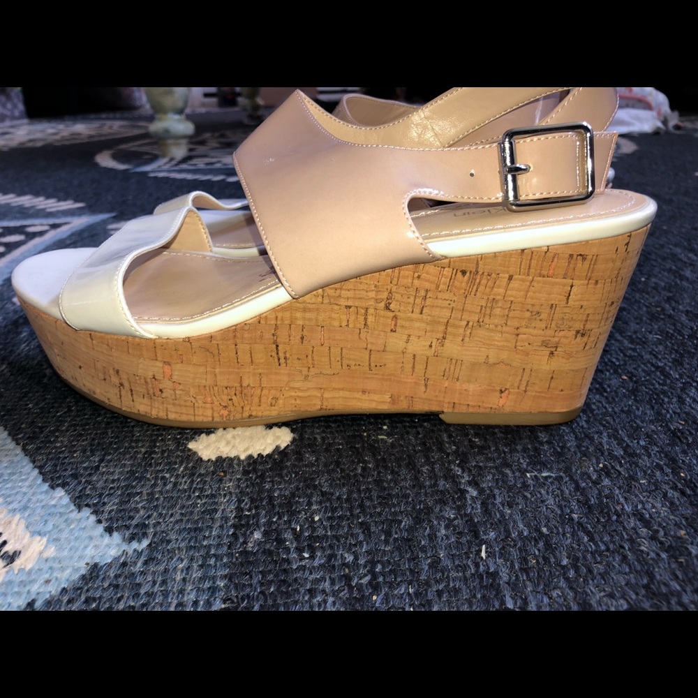 calvin klein platform wedge sandals womens